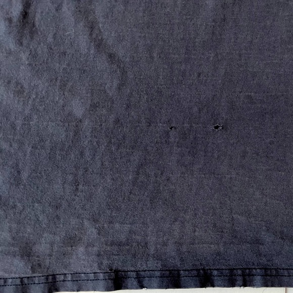 Vtg Y2k Nike Mini Swoosh Essential Shirt Navy Blue Faded Thrashed Silver Tag XL - Picture 8 of 14